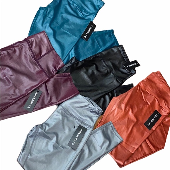 *Stylish Teal Liquid Leggings - Picture 2 of 6